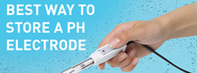 What is the correct way to store a pH electrode?